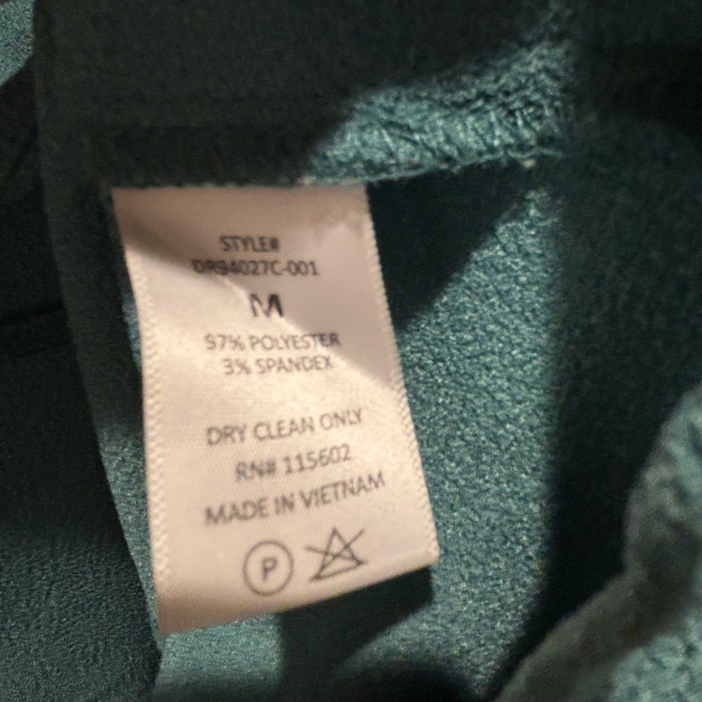 Lush Turquoise V‑Neck Short Sleeve Shift Dress Lightweight vacation - Picture 5 of 5